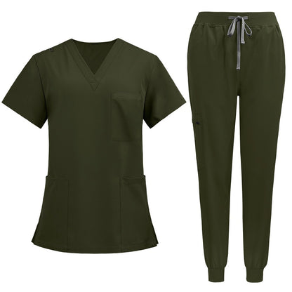 A Operating room short-sleeved hand washing clothes women's skin management nurse clothes surgeon isolation clothes work clothes