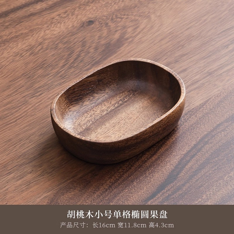 A walnut solid wood tray snack tray