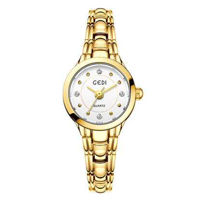 A niche light luxury small exquisite alloy bracelet watch high-end sense diamond-encrusted women's waterproof quartz watch