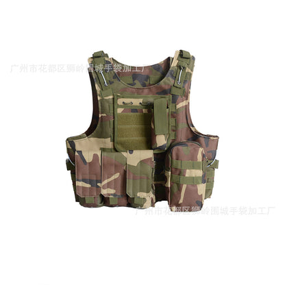 Amphibious tactical vest, python camouflage molle system, cycling sports outdoor tactical vest, real CS