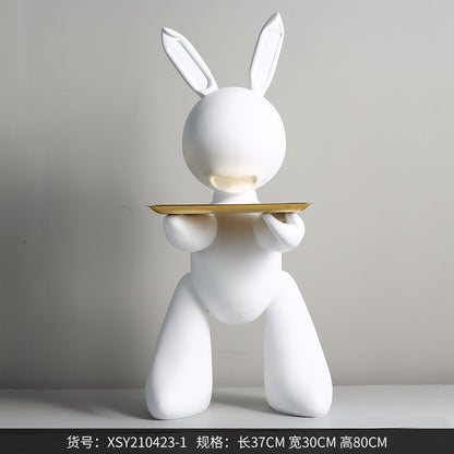A rabbit resin creative ornament