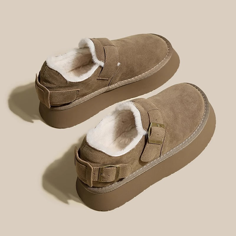 Winter Birkenstock Snowshoes Women's Winter Thickened Frosted Fur Integrated Warm Birkenstock Cotton Shoes 1kg - Mixbatch