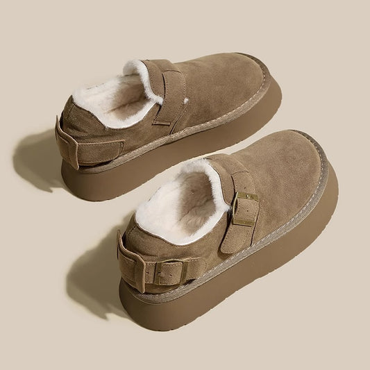 Winter Birkenstock Snowshoes Women's Winter Thickened Frosted Fur Integrated Warm Birkenstock Cotton Shoes 1kg - Mixbatch