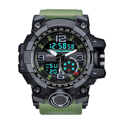 A big mud king with the same life waterproof electronic watch men's students teen trend wolf warrior outdoor sports watch