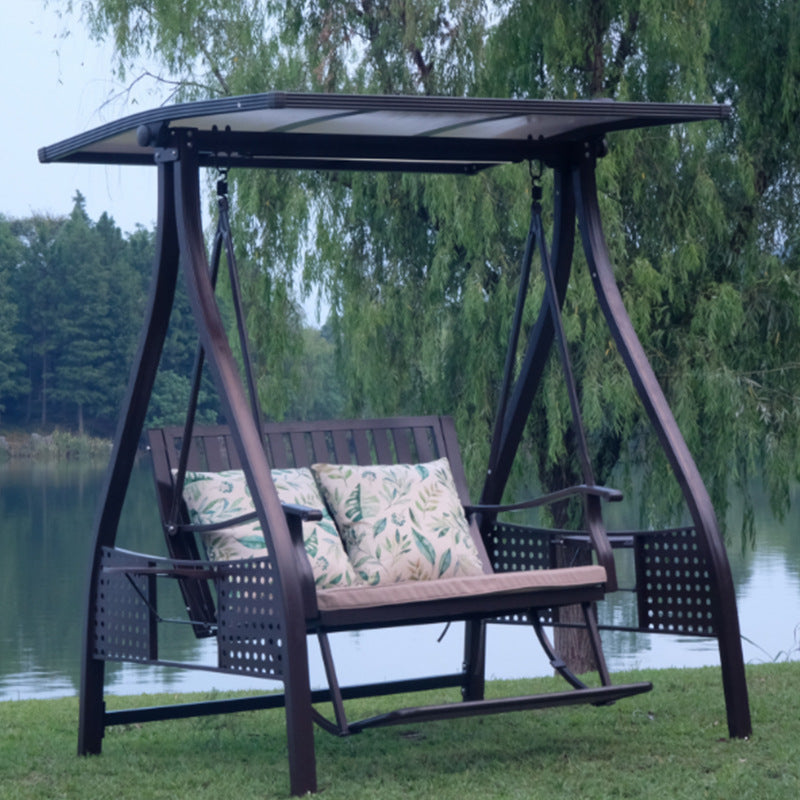 A outdoor swing rocking chair