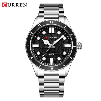 A 8450 Cross-border Simple Men's Watch Waterproof Steel Belt Men's Business Quartz Watch Men's Watch