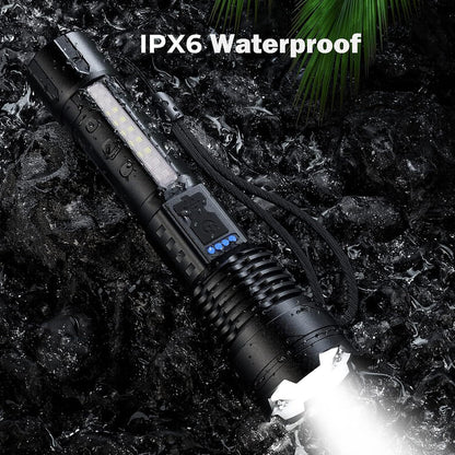 A new strong light flashlight white laser bright waterproof outdoor lighting emergency work light running fishing light