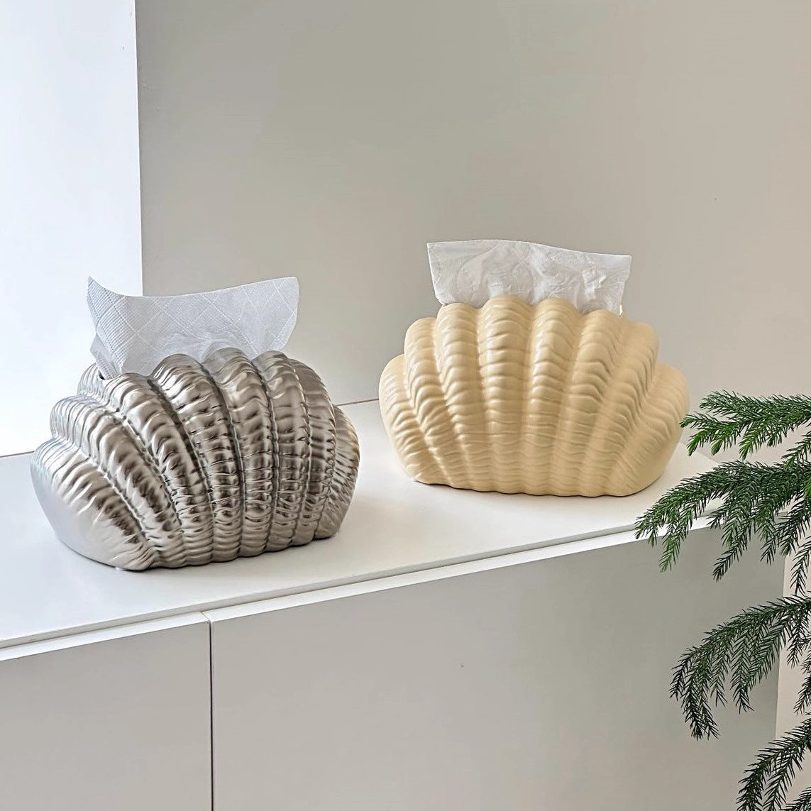 A ceramic tissue box ornament