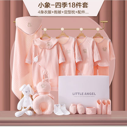 A New Baby Practical Gift Box Breathable Soft Thin Newborn Baby Clothes onesie Romper Set - Mixbatch