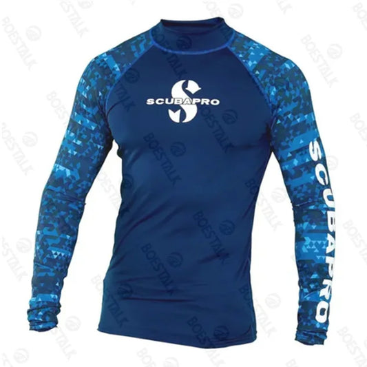 A Men's Swimming Long Sleeve Swimsuit