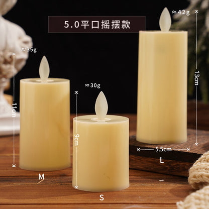 A simulated candle light