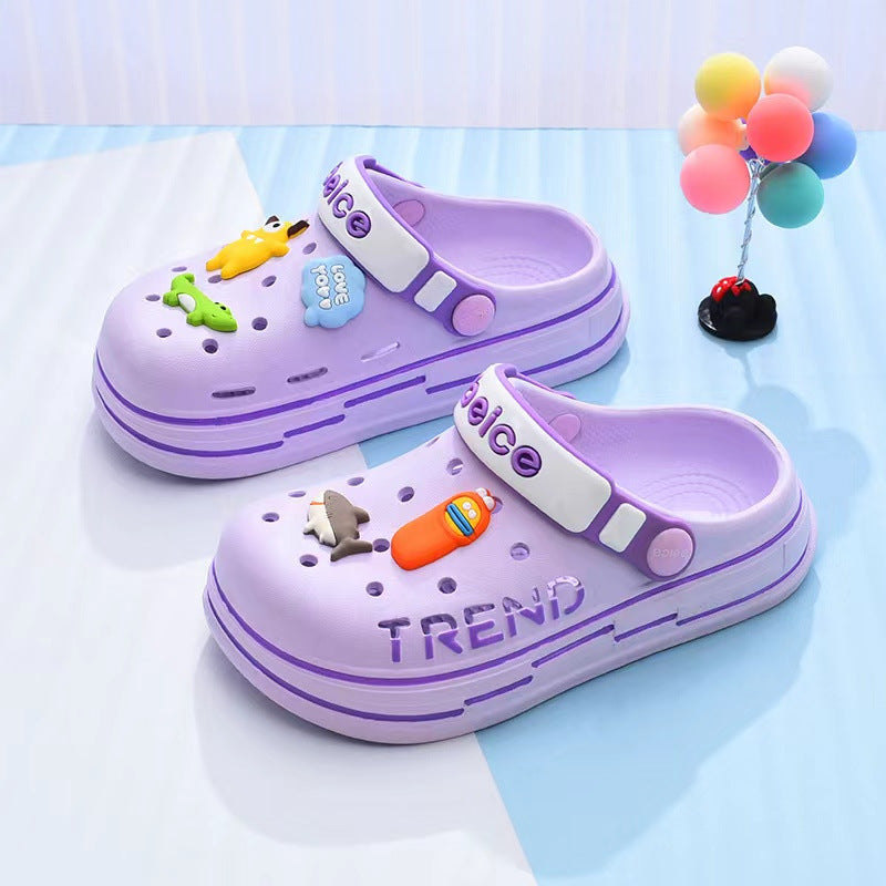 A non-slip children's slippers summer boys and girls cool slippers girls children baby hole shoes