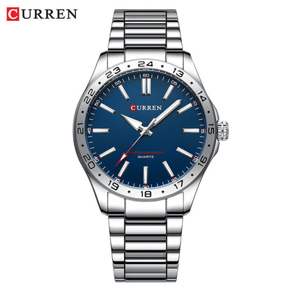A 8452 Casual Quartz Watch Men's Watch, Steel Strap Watch, Business Men's Watch - Mixbatch