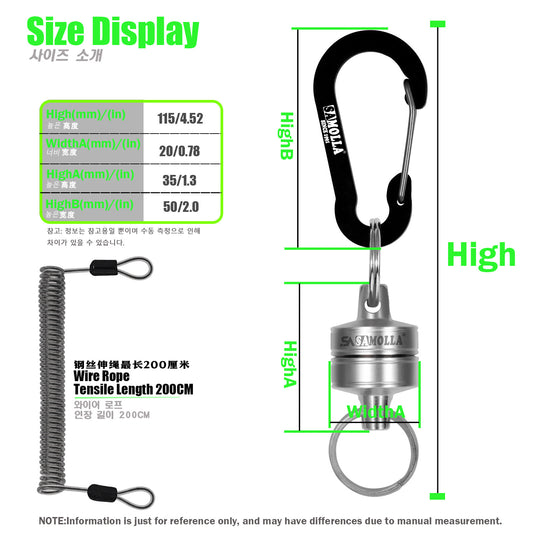 A Stainless Steel Magnetic Retractable Safety Tether – Outdoor Gear Protection