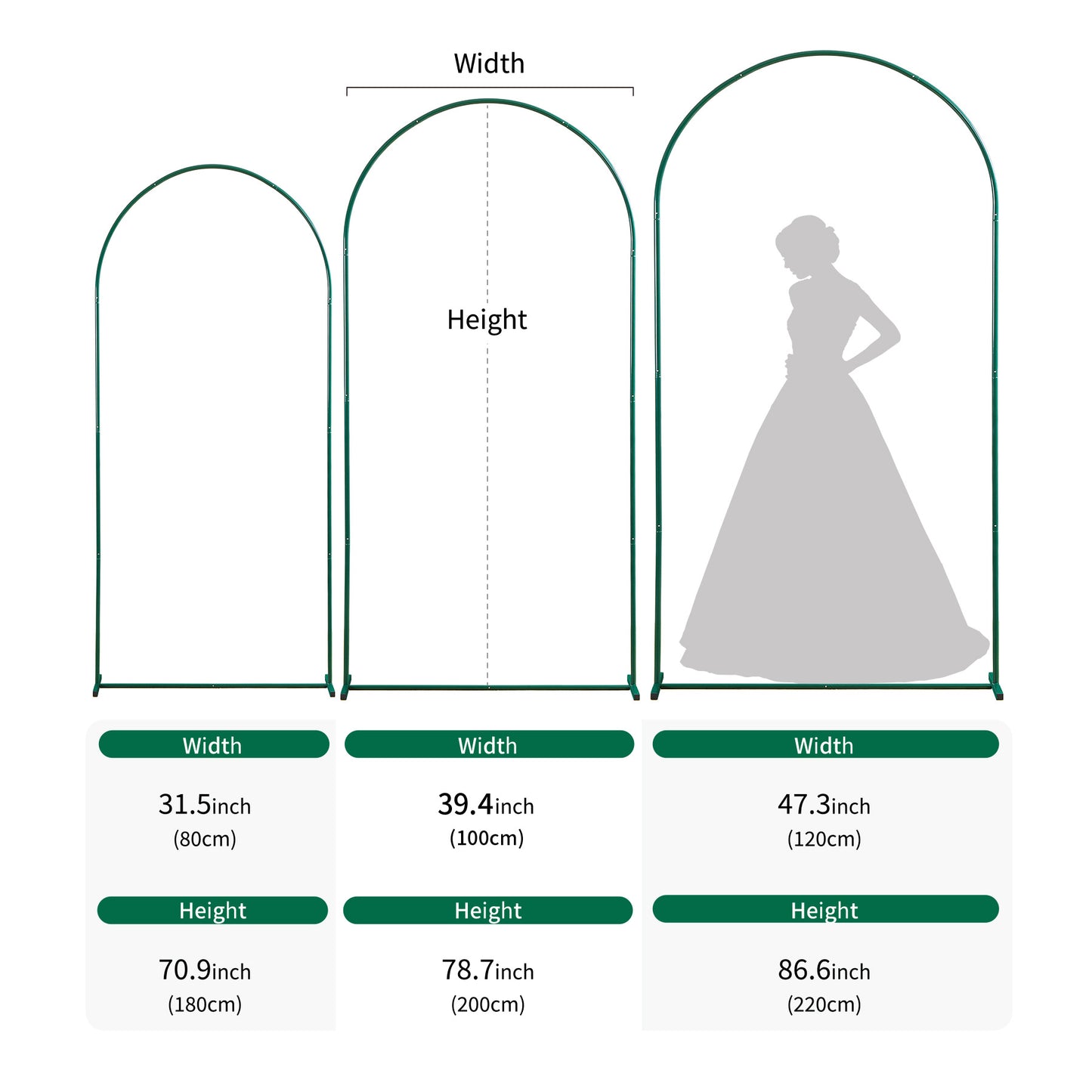 A metal arch bracket