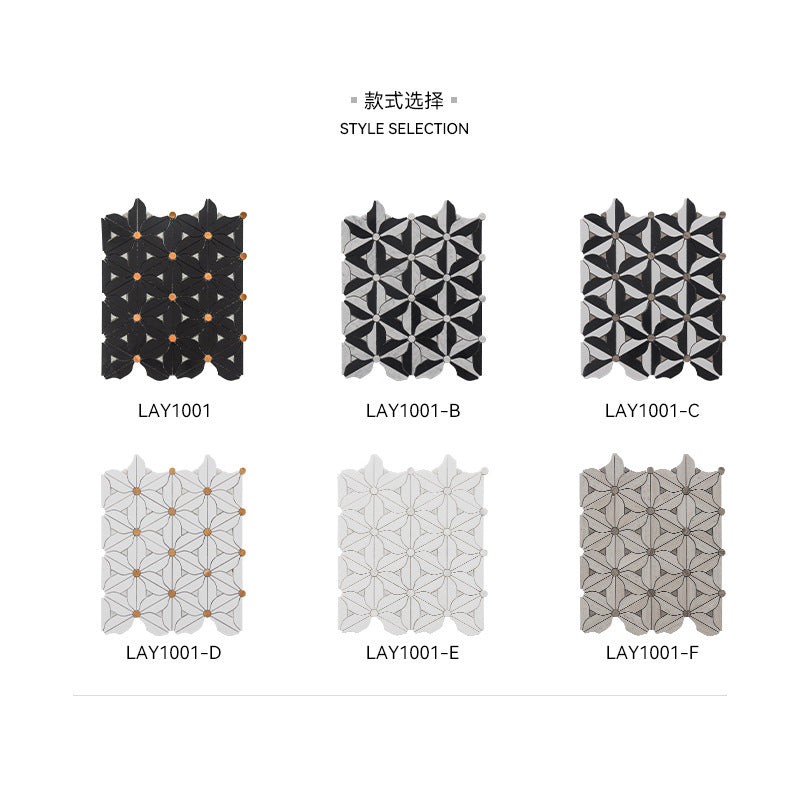 A metal stone mosaic wall tile