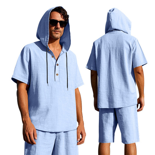 A Hooded Short Sleeve Suit