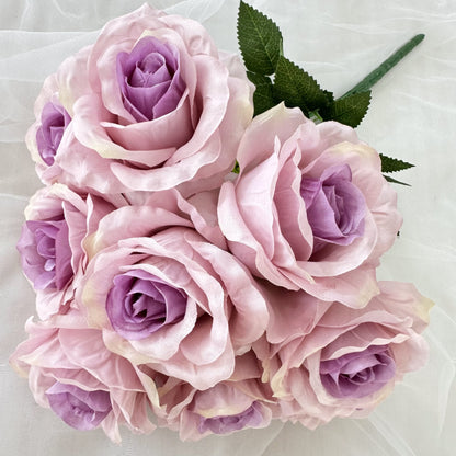 A 9 head Anna rose wedding home decoration rose auditorium hotel scene set DIY design fake flower