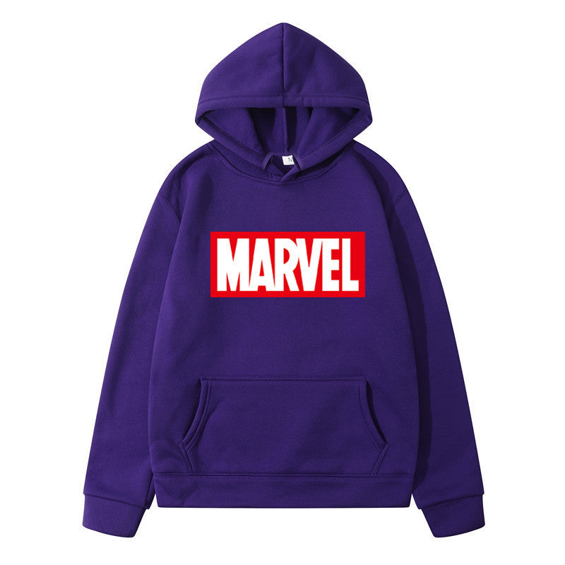 A printed men's and women's sweater autumn and winter fashion new men's hooded pullover sweater