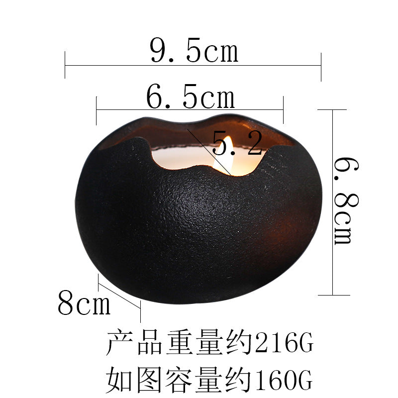 A Creative Eggshell Ceramic Candle Cup