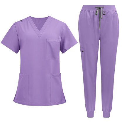 A Operating room short-sleeved hand washing clothes women's skin management nurse clothes surgeon isolation clothes work clothes