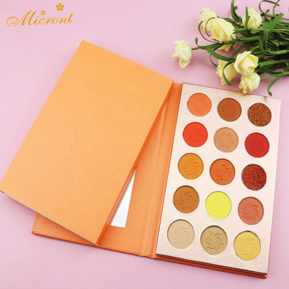 A 15-color eyeshadow disc, Four Seasons Makeup eyeshadow box, earth matte pearlescent gold onion beauty powder, no logo eyeshadow - Mixbatch