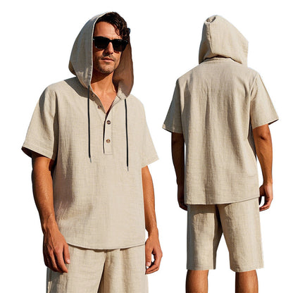A Hooded Short Sleeve Suit