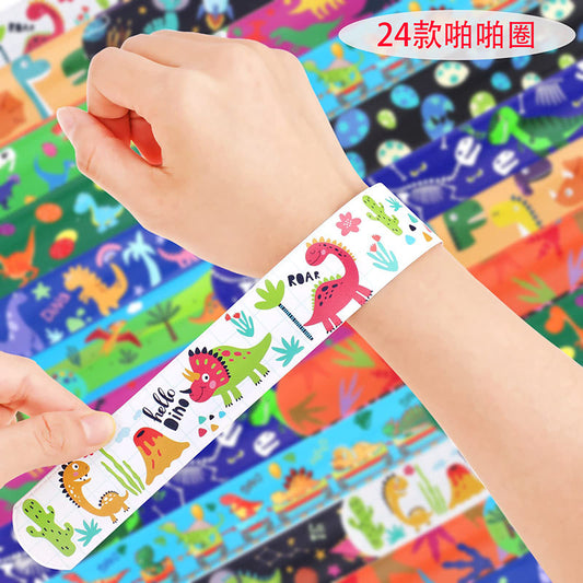 A 24 dinosaur unicorn patty ring factory direct sales holiday pie small gifts school gift bracelet wholesale - Mixbatch