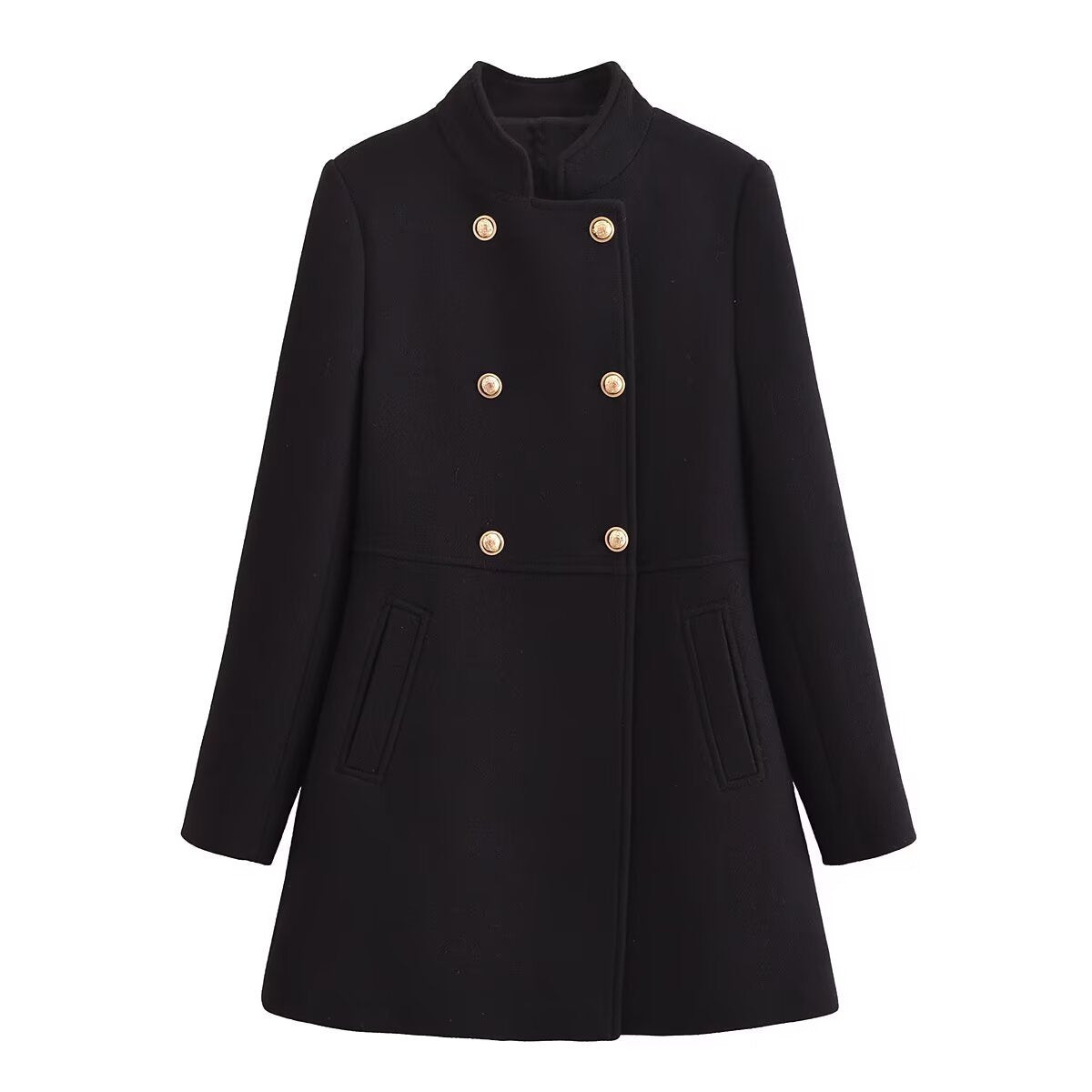 A Double-Breasted Wool Coat