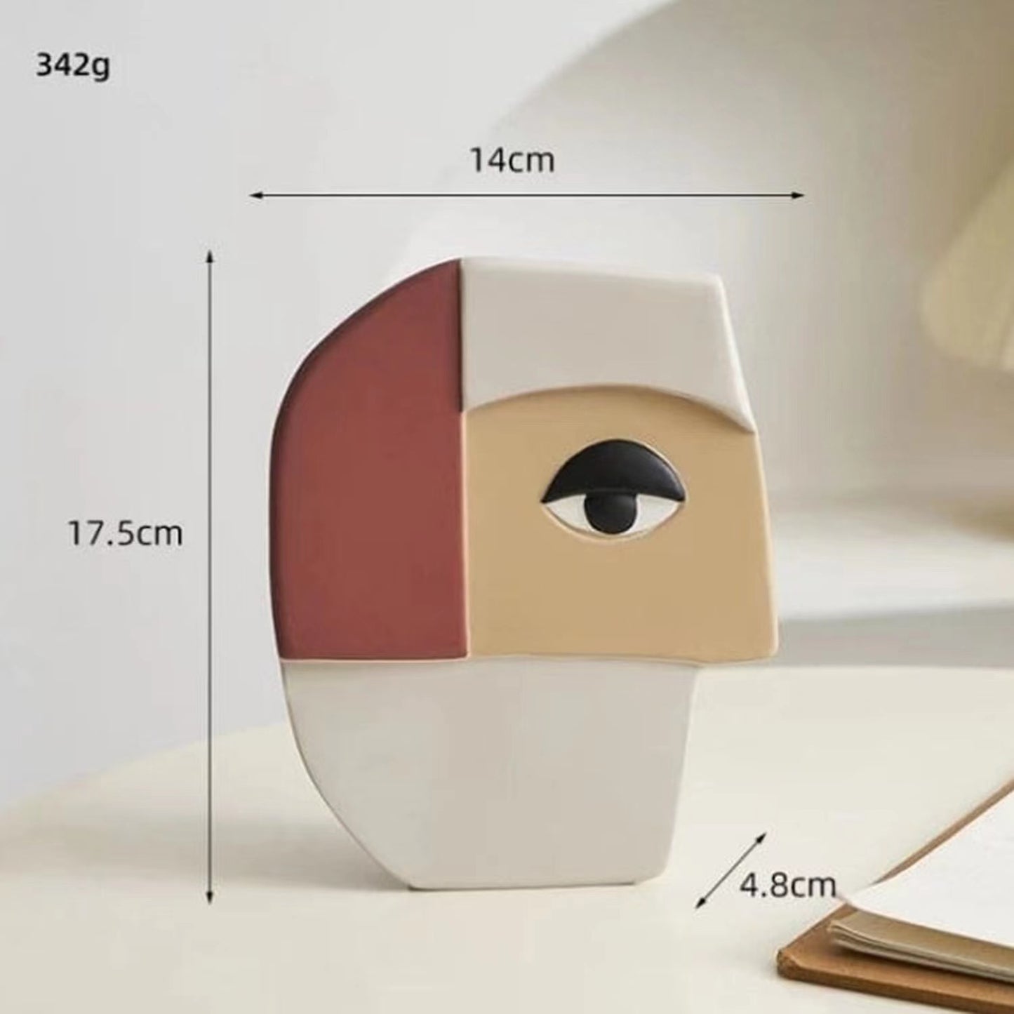 مزهرية وجه تجريدي لتزيين المنزل، الحد الأدنى للطلب: 50 قطعة