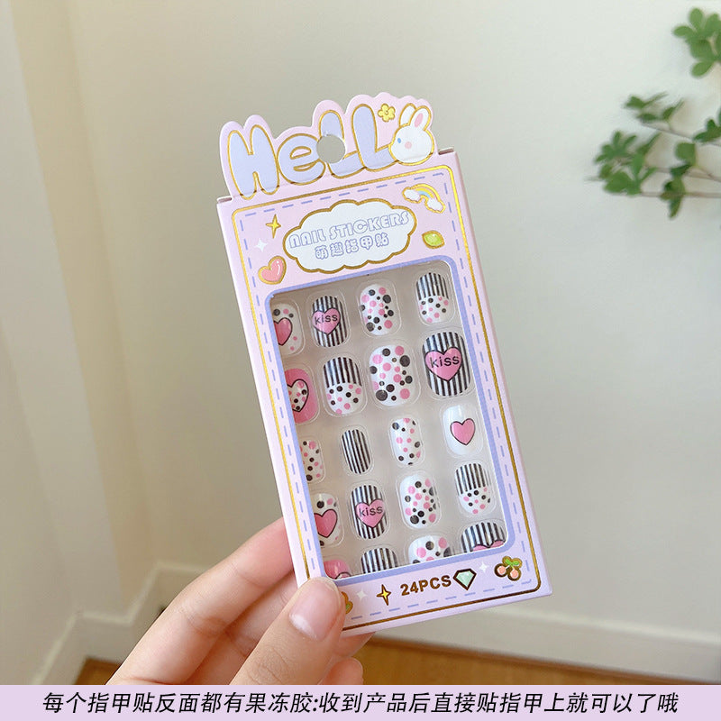 A  little girl cartoon jewelry girl baby gift toy nail patch - Mixbatch