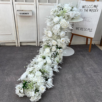 A wedding trailing flower arrangement engagement banquet simulation silk flower finished decorative flower arrangement peacock tail wedding flower arrangement