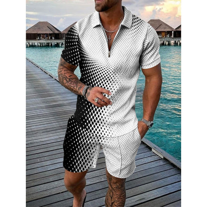 A short-sleeved shorts set