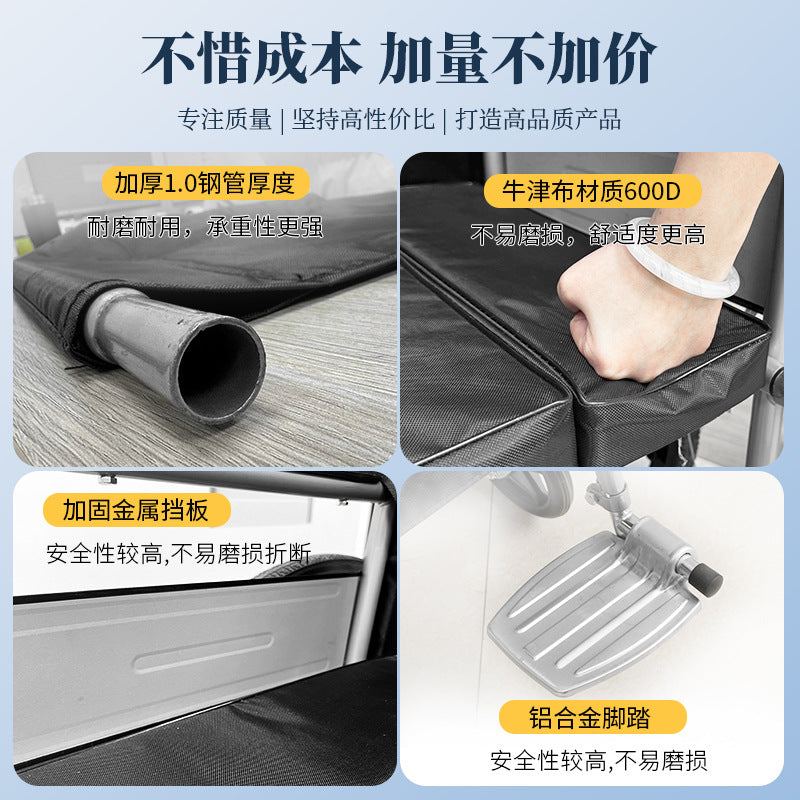 A manual wheelchair folding