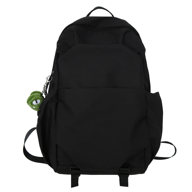 A junior high school student schoolbag female nylon backpack male ins college style backpack female college student wear-resistant backpack
