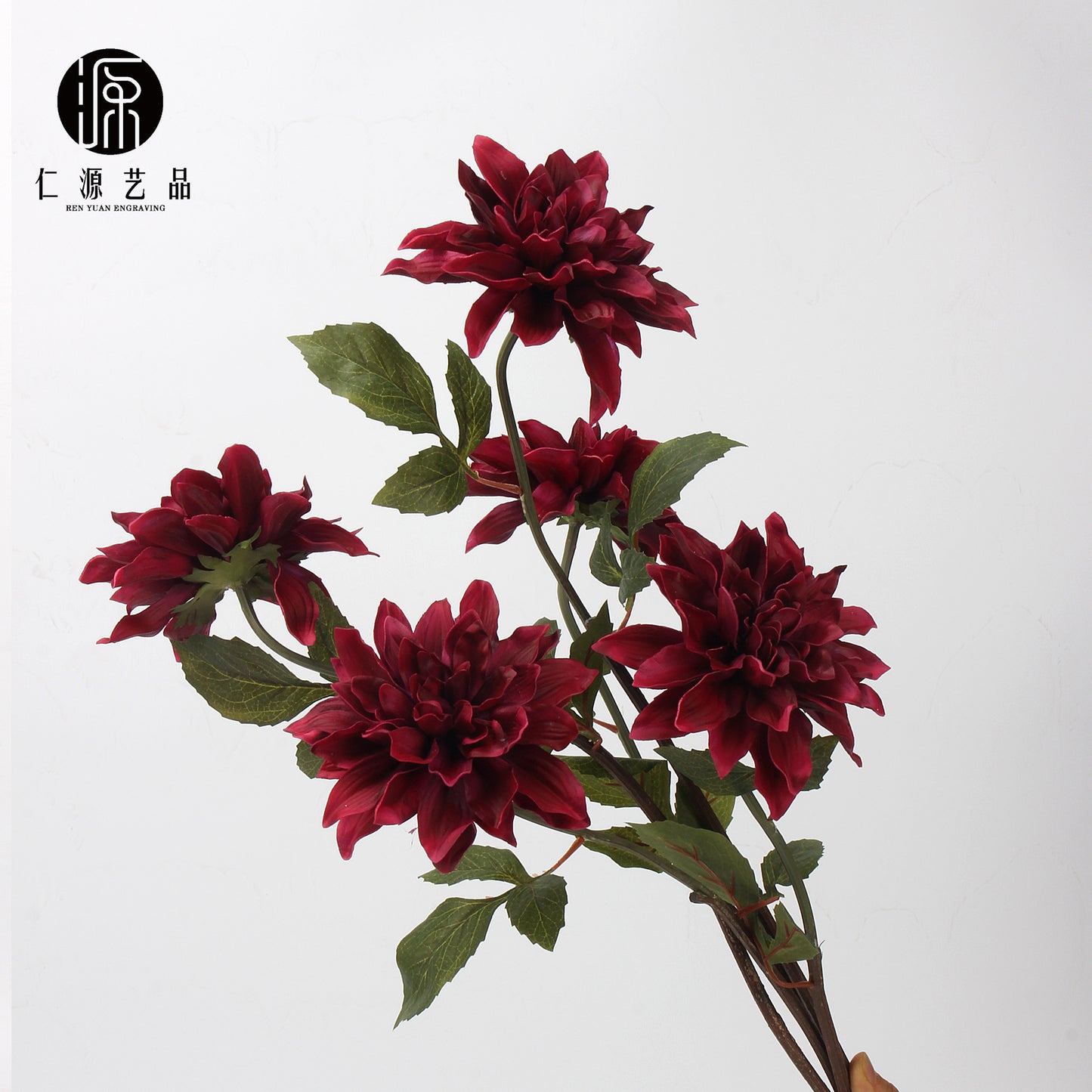 A dream color, moisturizing Dahlia PU simulated flower, wedding home decoration fake flower hotel photography flower arrangement