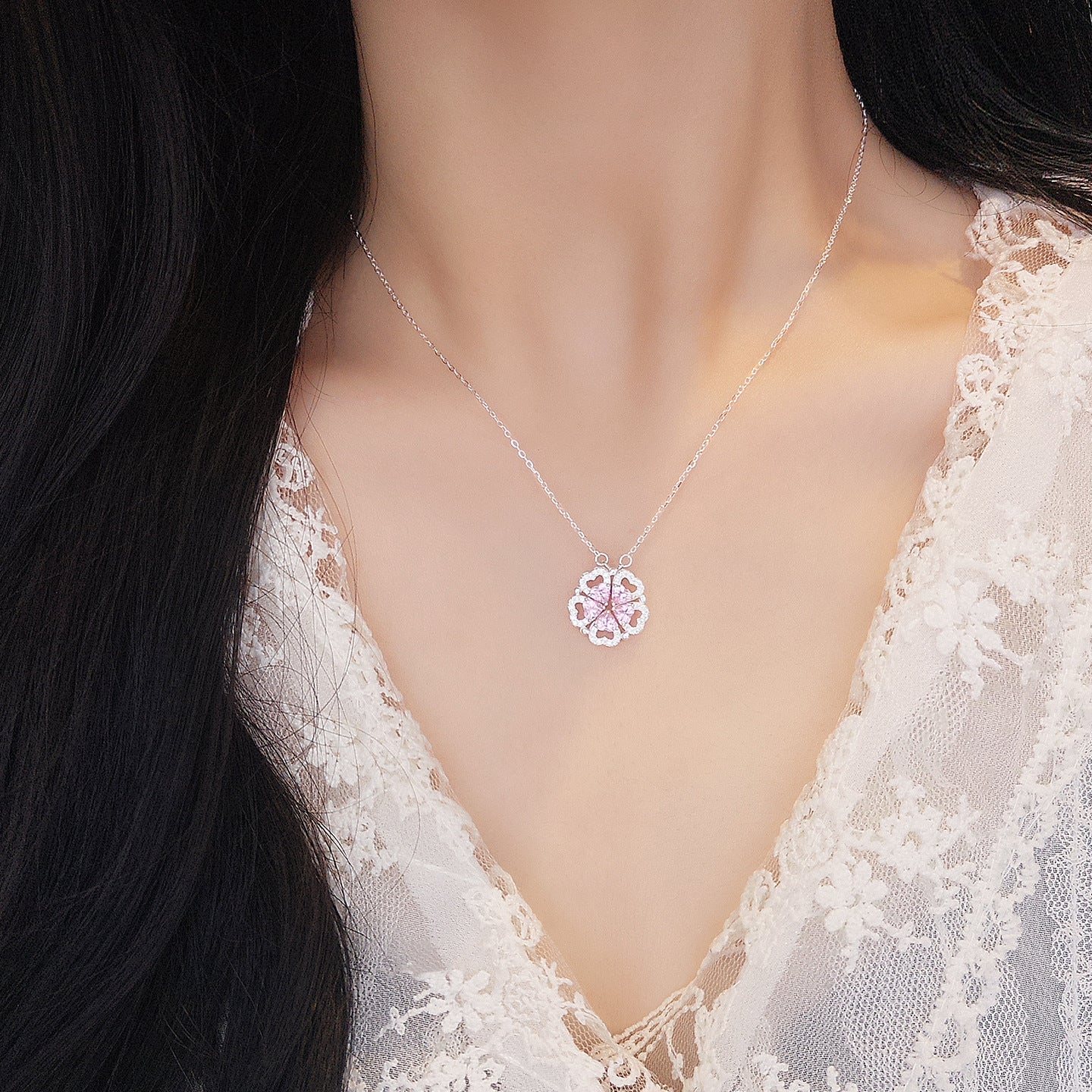 A S925 Sterling Silver Love Necklace