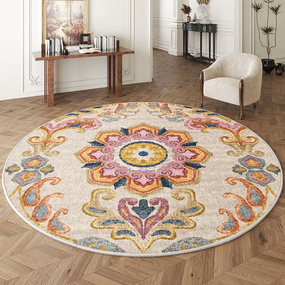 A round carpet floor mat