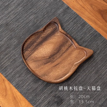 A walnut solid wood tray snack tray