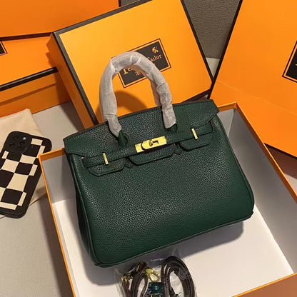 A high-end textured women's bag handbag 30CM soft leather European and American fashion TOGO platinum bag exquisite and versatile