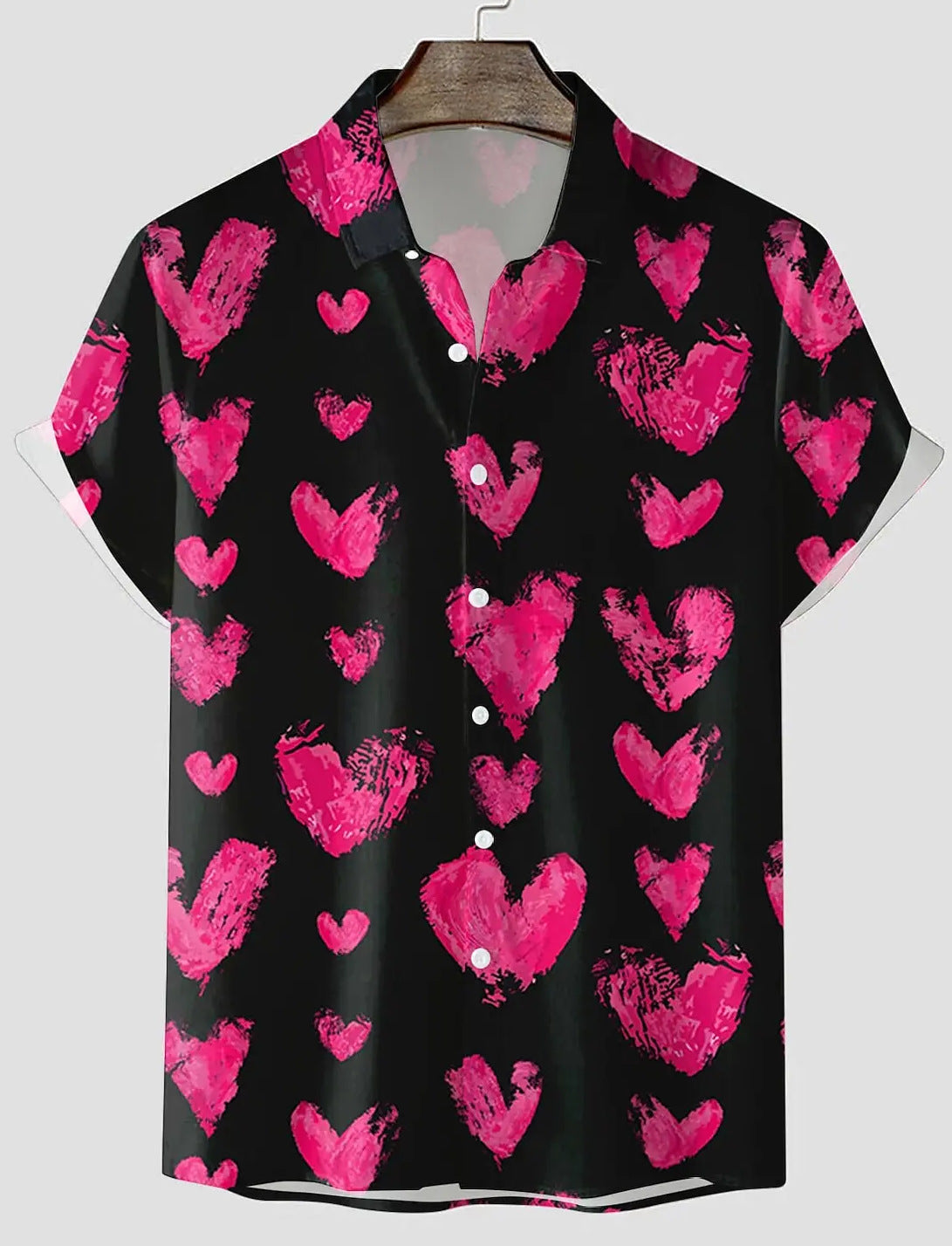A love pattern short sleeve shirt