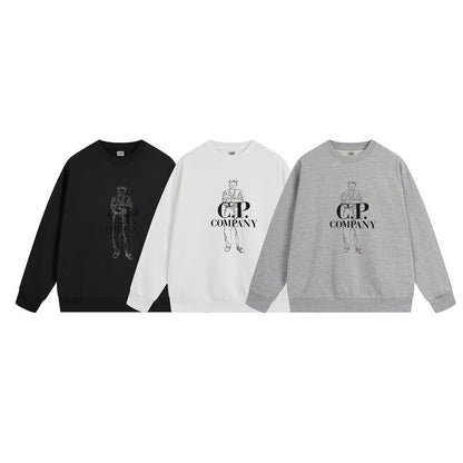 A crew neck sweater