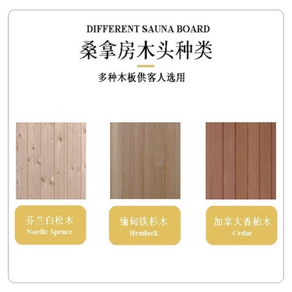 A steam room family sauna