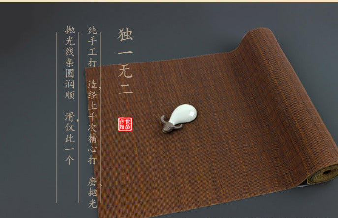 A bamboo placemat