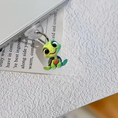 A cartoon cute green turtle acrylic mobile phone dust plug for Apple Lightning interface and Type-c