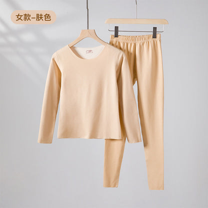 A autumn and winter silk wool thermal underwear female couple German velvet heating thickened primer long johns set wholesale - Mixbatch