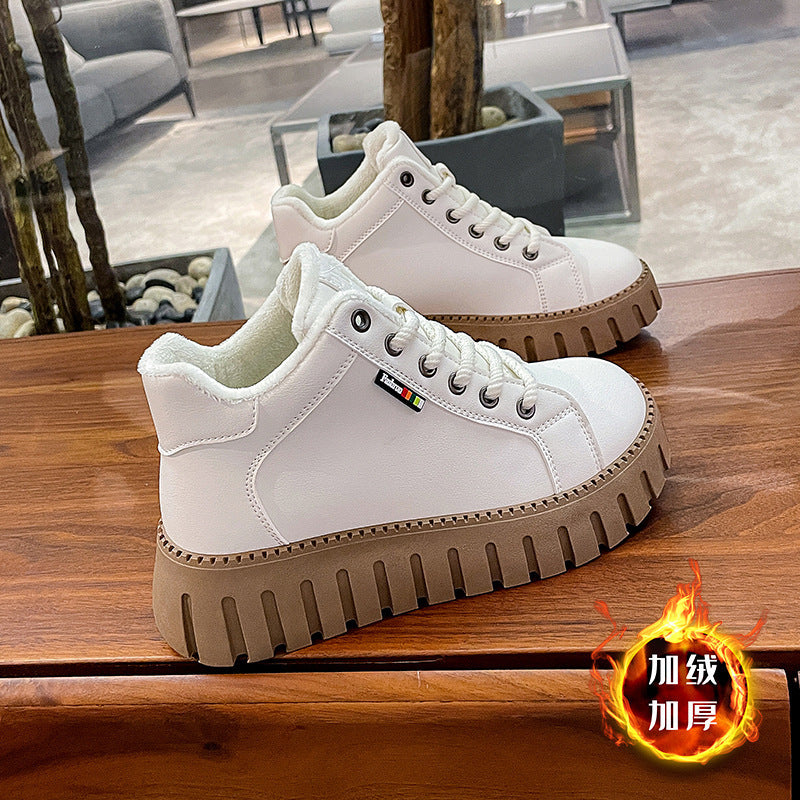 Autumn and winter new Martin boots fashion casual Joker women&#039;s shoes single cotton with non-slip lightweight casual shoes. - Mixbatch