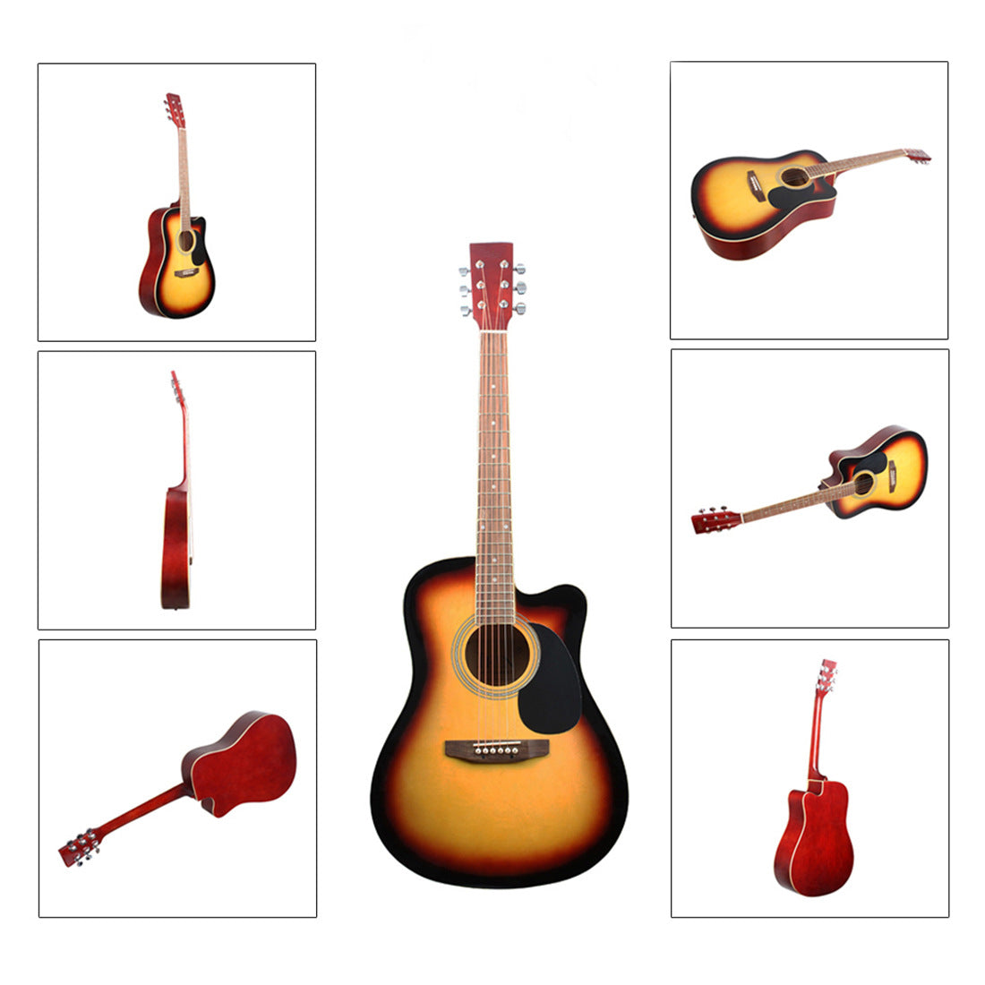 مجموعة غيتار صوتي للمبتدئين من الأولاد والبنات، مقاس 41 بوصة 