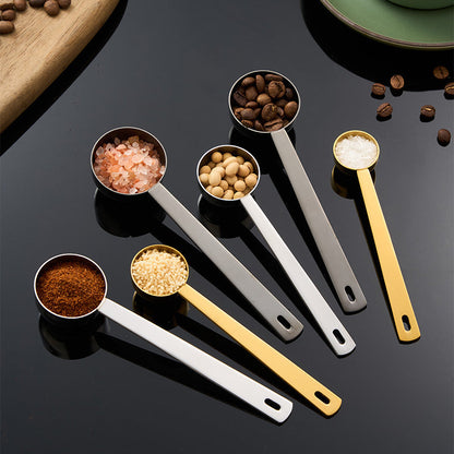 A 5ml-30ml measuring spoon 304 stainless steel fruit flour spoon Kitchen baking weighing spoon Coffee bean measuring spoon