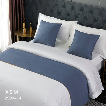 A hotel bedside towel decoration